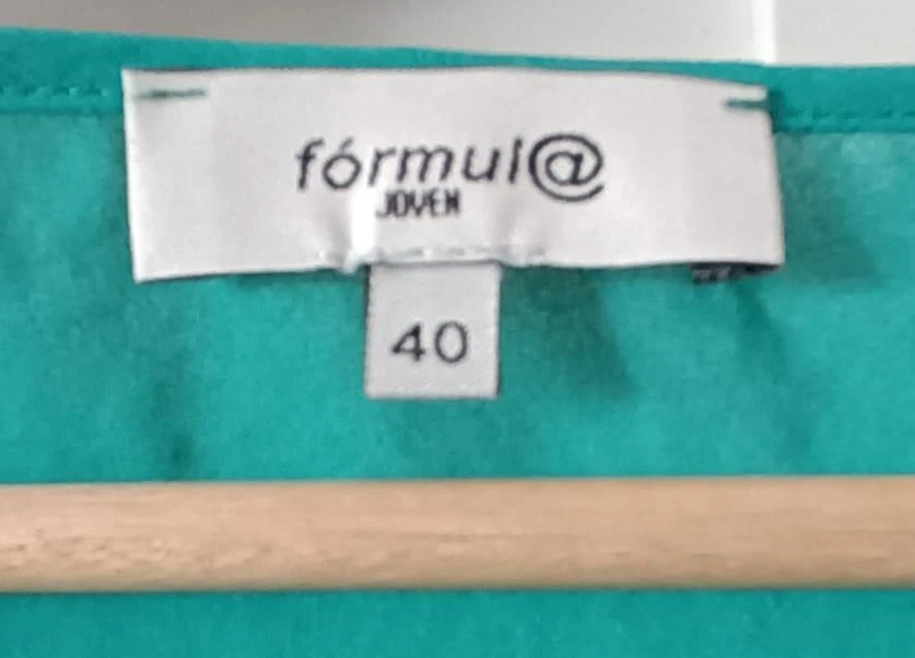 Blusa verde turquesa com nó Fórmula Joven-Tamanho 40/L – photo 4